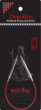 Load image into Gallery viewer, ChiaoGoo Knit Red Circular Knitting Needles
