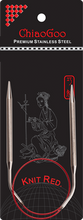 Load image into Gallery viewer, ChiaoGoo Knit Red Circular Knitting Needles