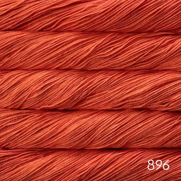 malabrigo brisa merino blend yarn shade 896 living coral