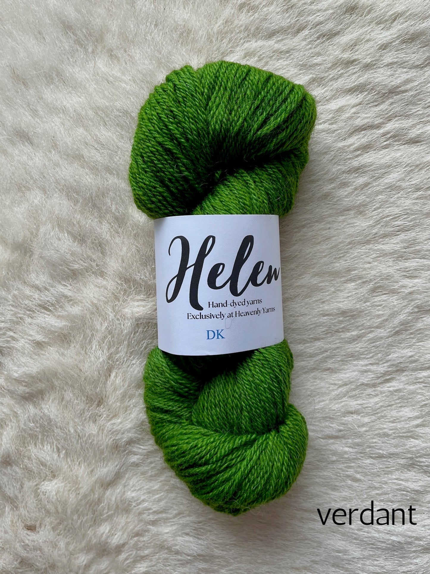 Helen DK BFL Shetland Alpaca wool yarn in verdant green