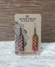 Load image into Gallery viewer, Sunrise Grove Yarn Hank Earrings