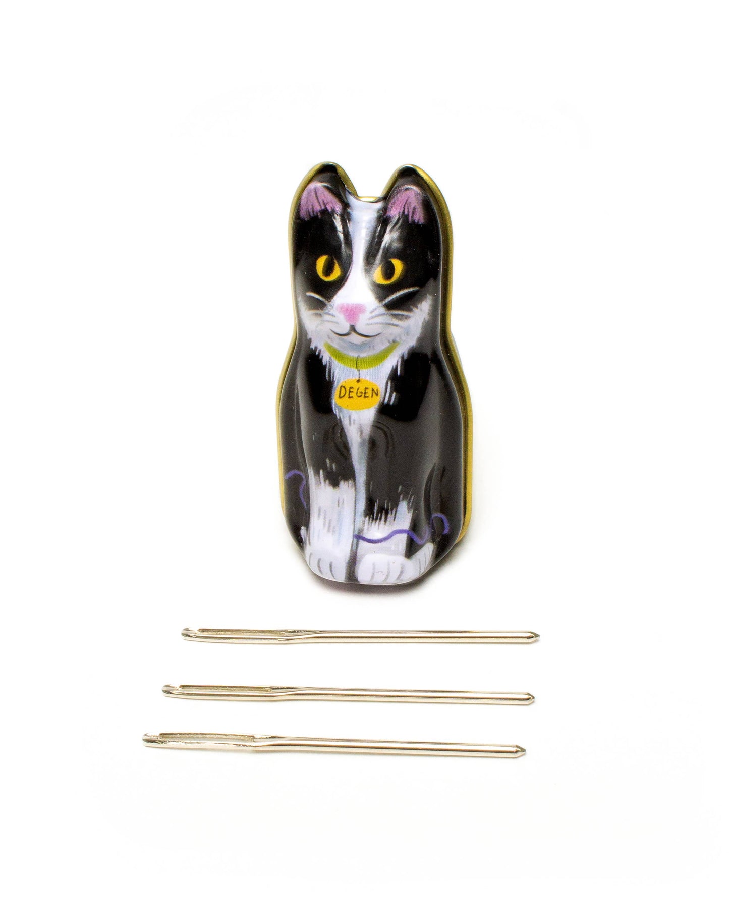 Black Cat Tin with Tapestry Needles