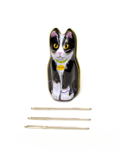 Black Cat Tin with Tapestry Needles