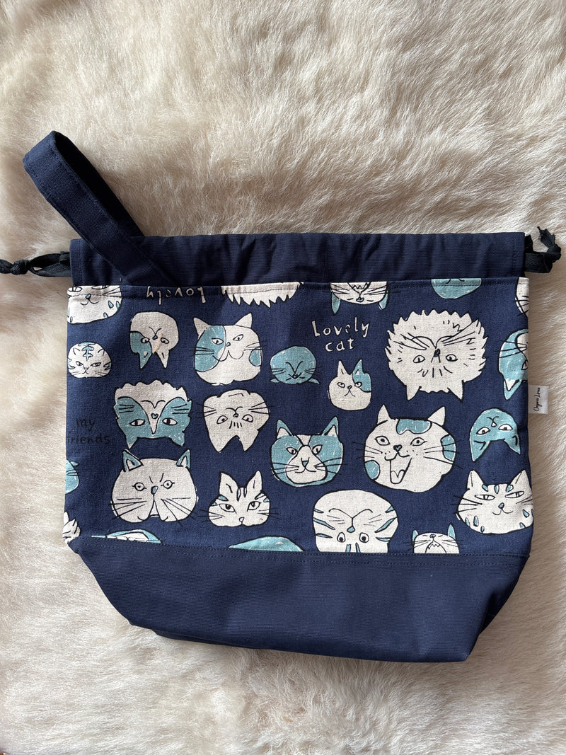 project bag blue cat heads/navy trim