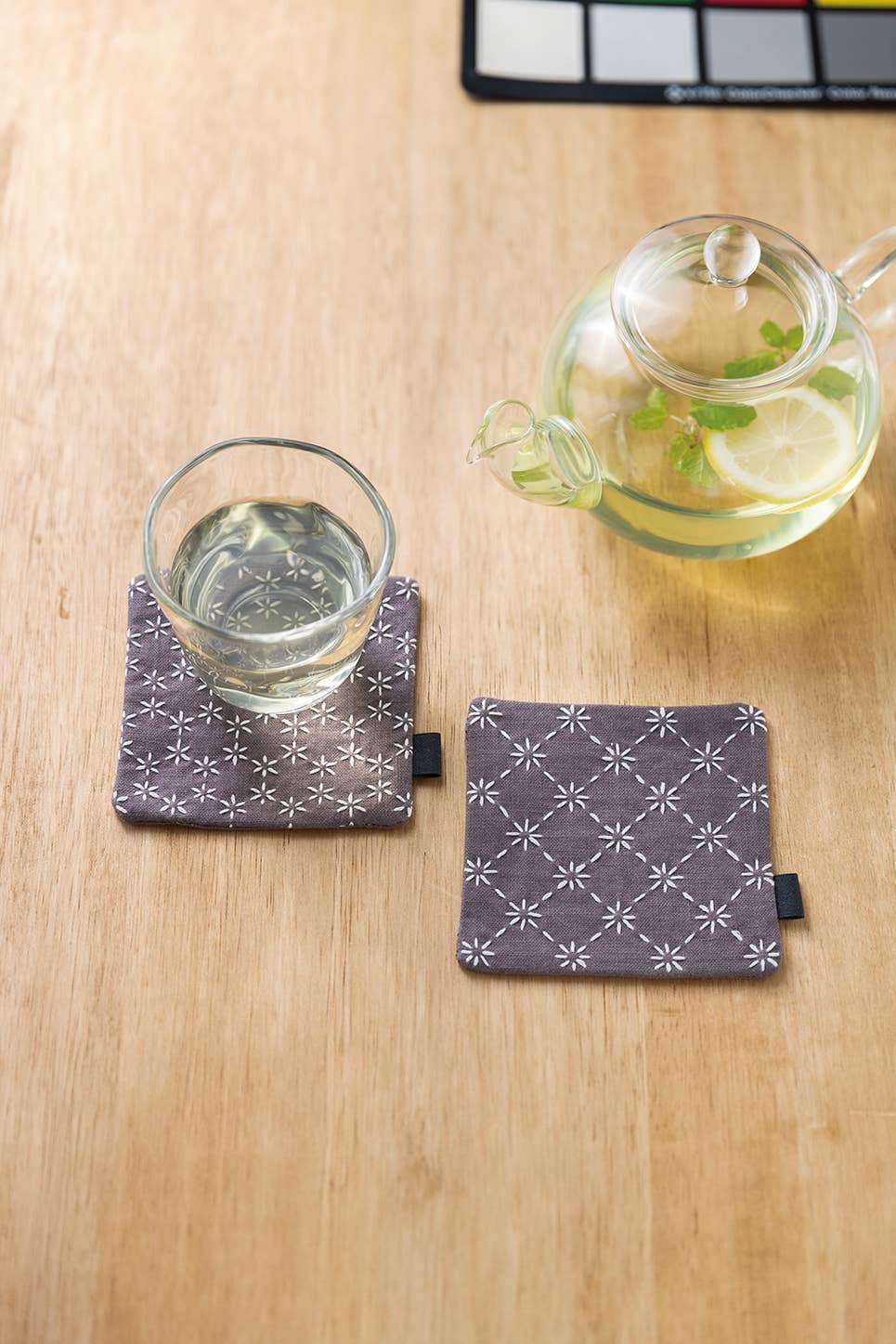 COMSO sashiko coaster kit in grey