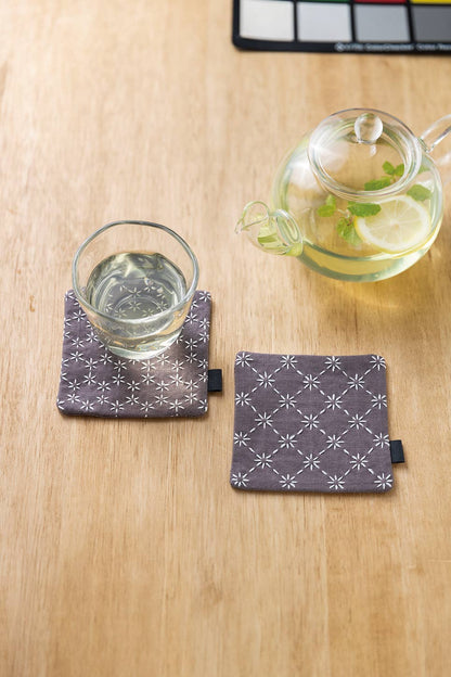 COMSO sashiko coaster kit in grey