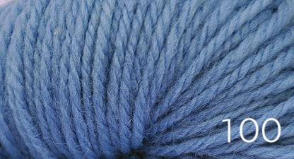 Brown Sheep Prairie Spun DK wool yarn in 100 dewdrop blue