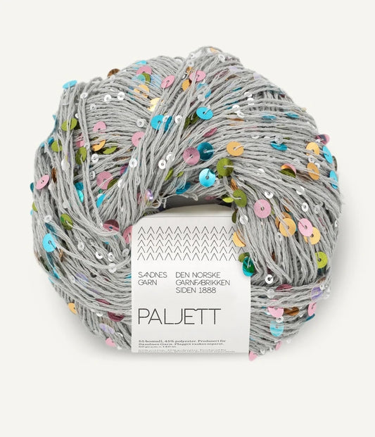 Sandnes Garn Paljett sequined yarn in shade 1121 unicorn twinkle
