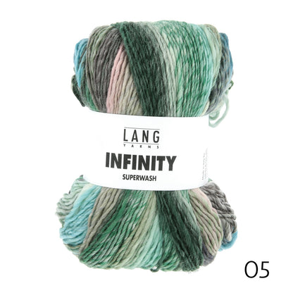 Lang Infinity Superwash merino worsted weight yarn in color 05