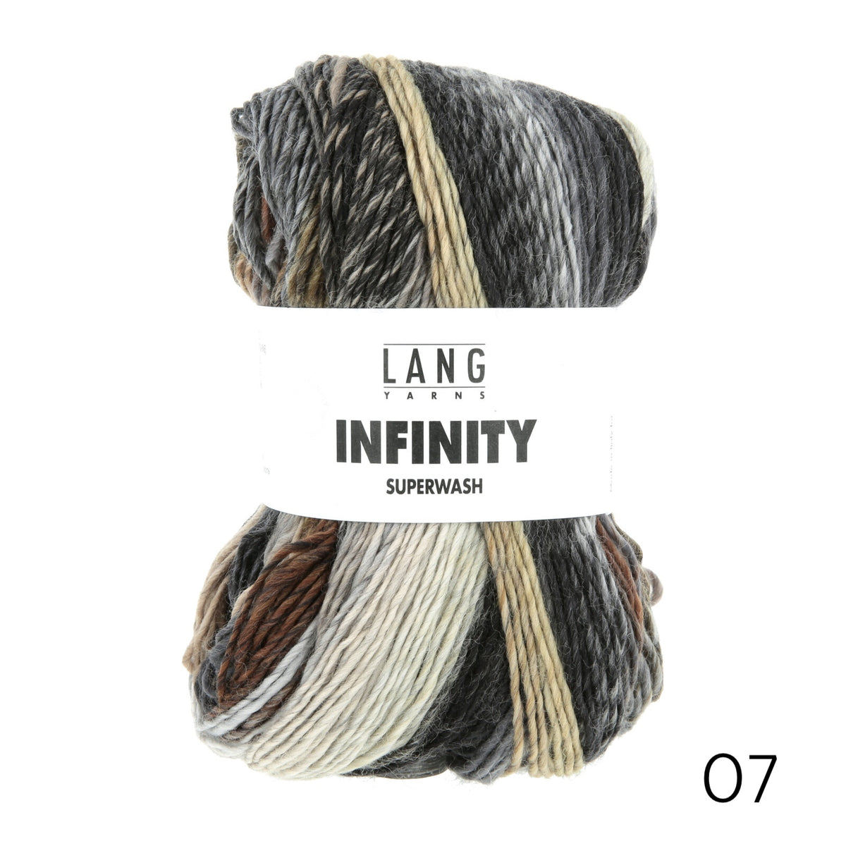 Lang Infinity Superwash merino worsted weight yarn in color 07
