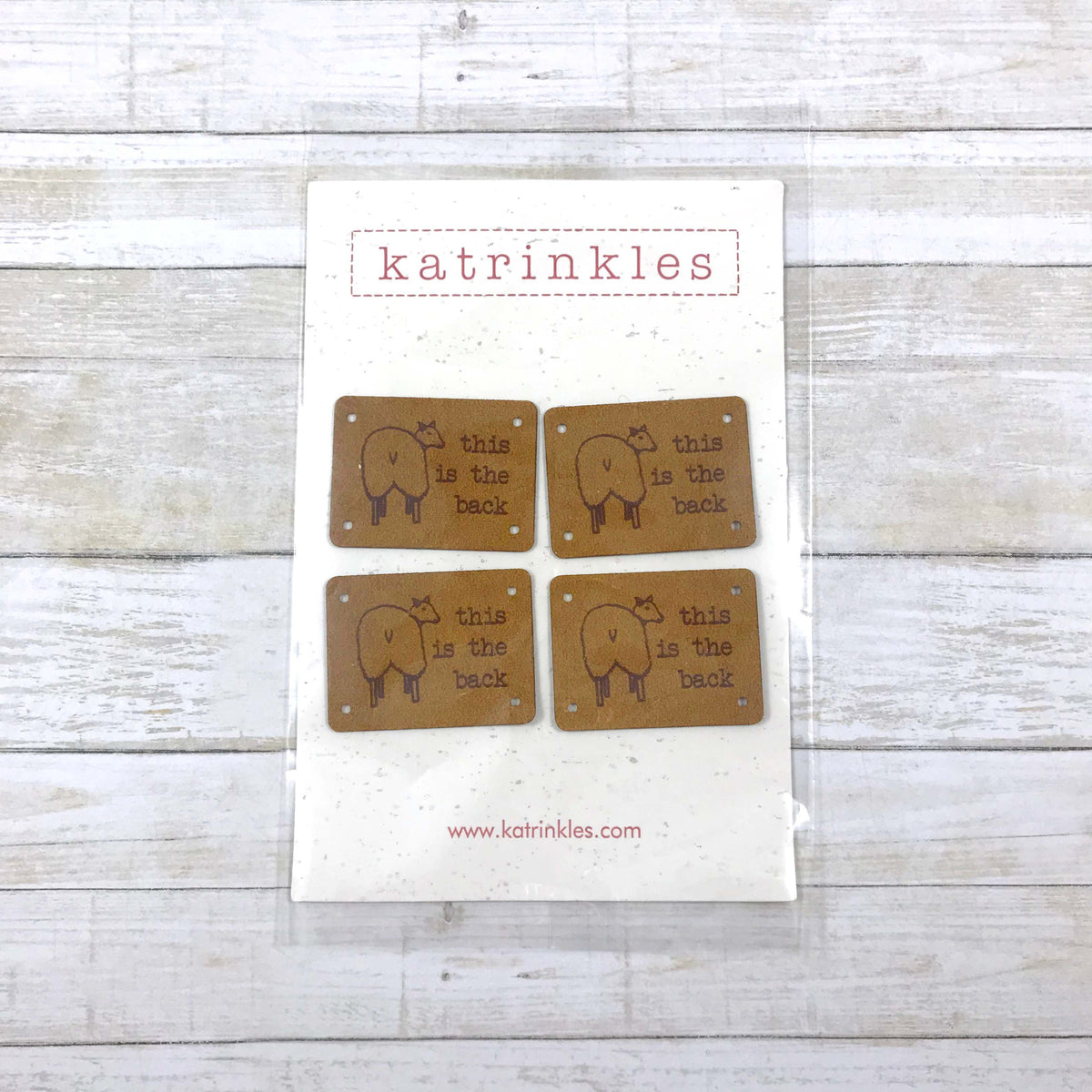 Katrinkles "This is the Back" Set of 4 Tags