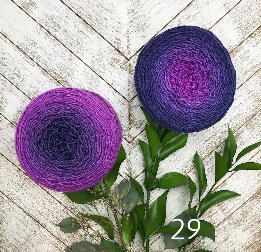 Frabjous Fibers Mary Ann Blossom Cake in Bearded Iris