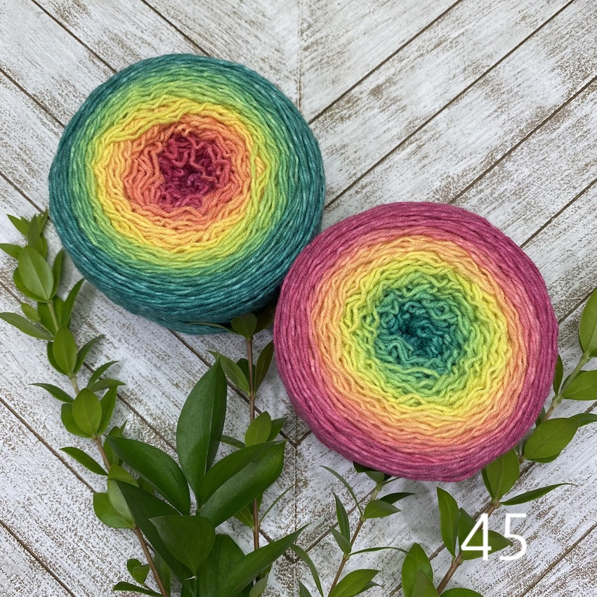 Frabjous Fibers Mary Ann Blossom Cake in Fuschia