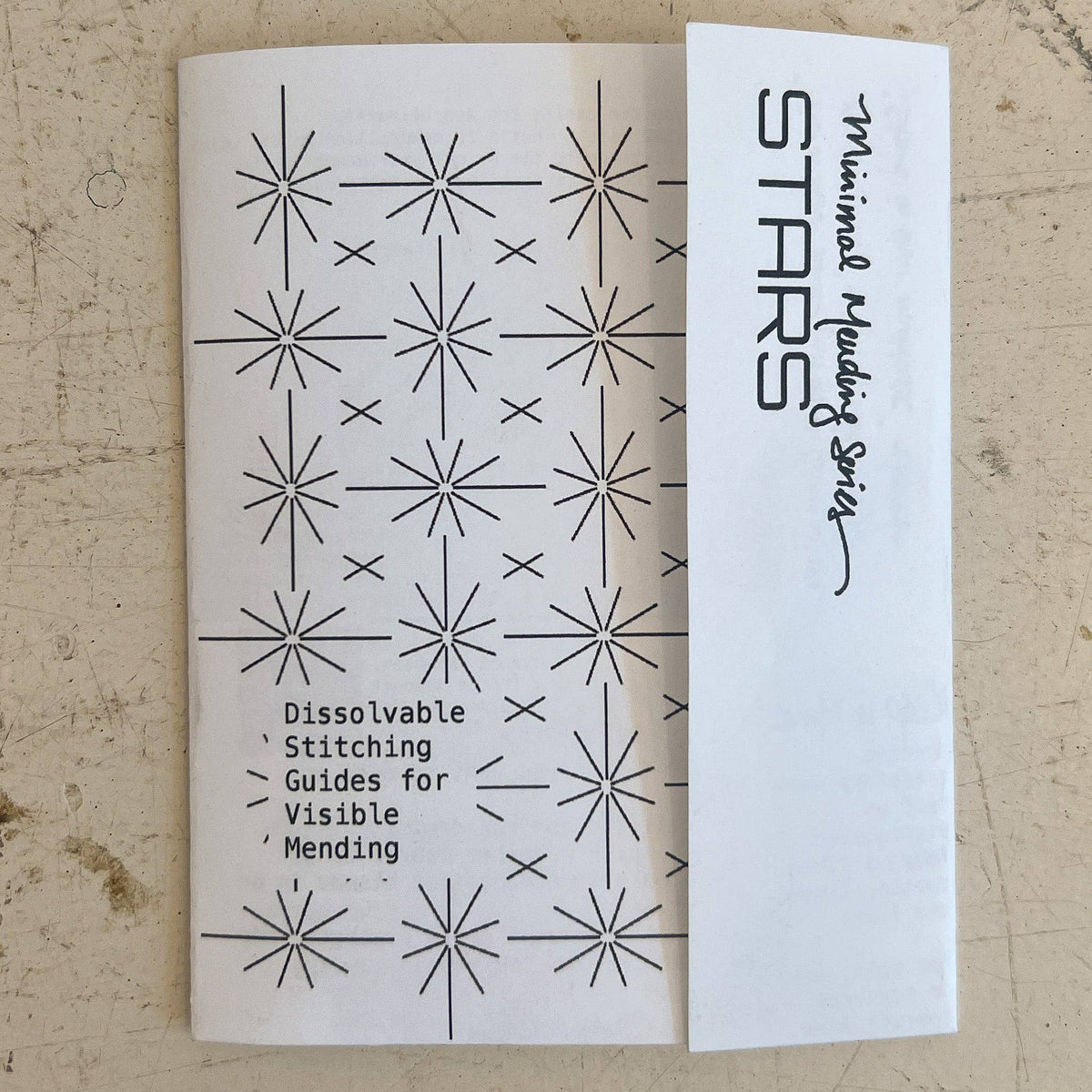 Approved Textiles Stars visible mending transfers featuring star-inspired patterns for decorative hand stitching and clothing repair.