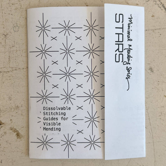 Approved Textiles Stars visible mending transfers featuring star-inspired patterns for decorative hand stitching and clothing repair.