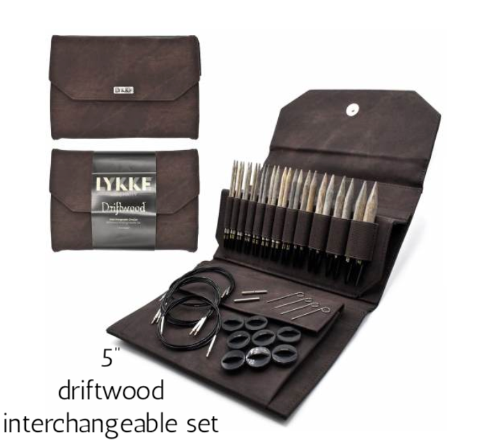 driftwood 5" standard set (cacao denim case) US 4 to US 17