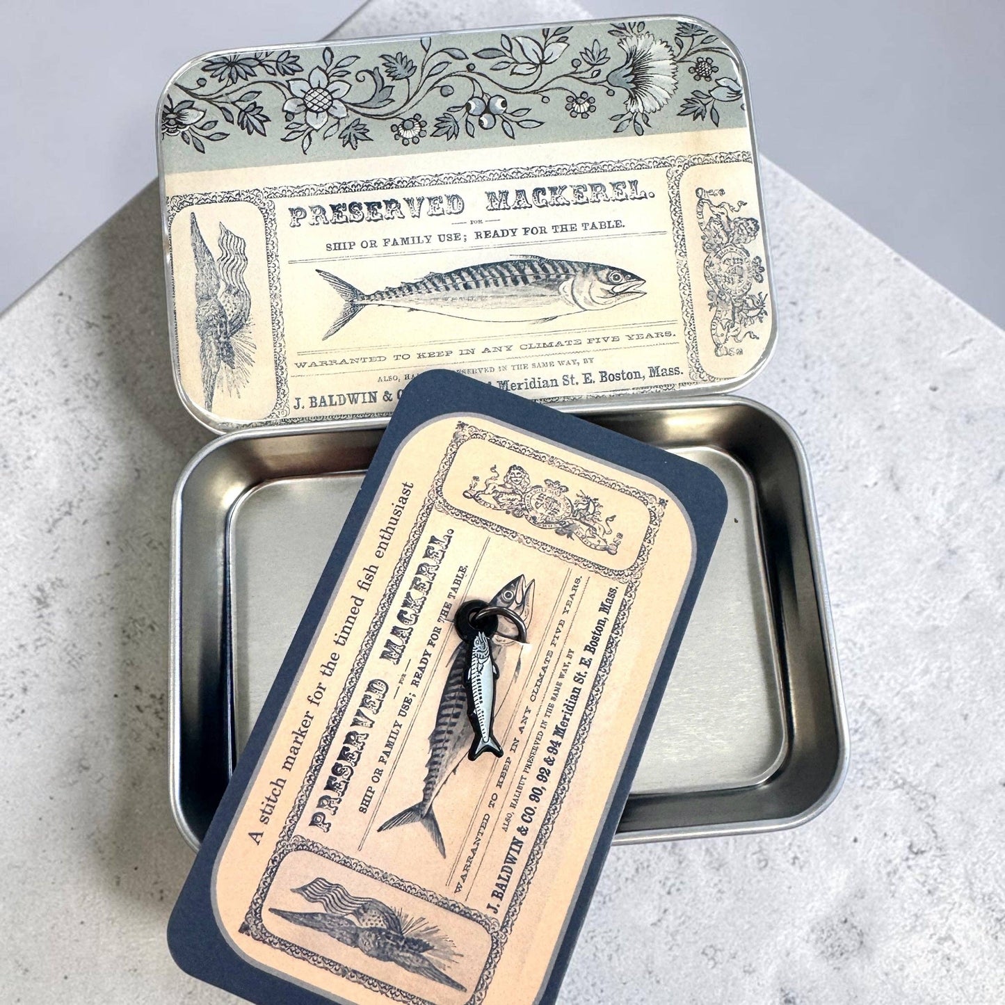 Mackerel Enamel Stitch Marker Single