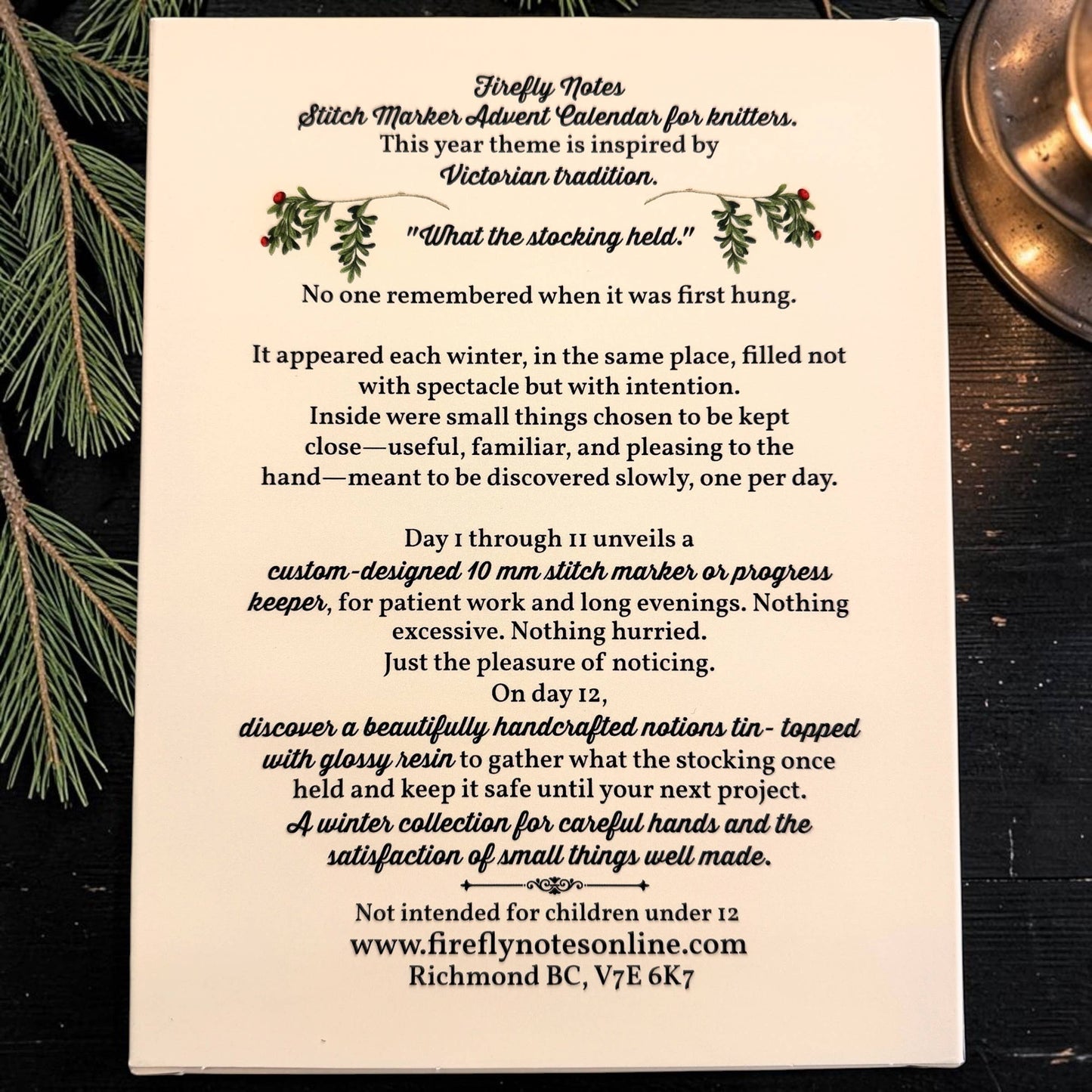 2026 KNITTING Stitch Marker Advent Calendar Presale