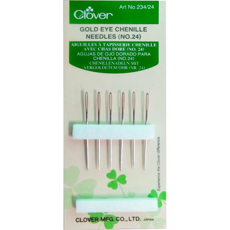 Clover Gold Eye Chenille Needles (no. 24)