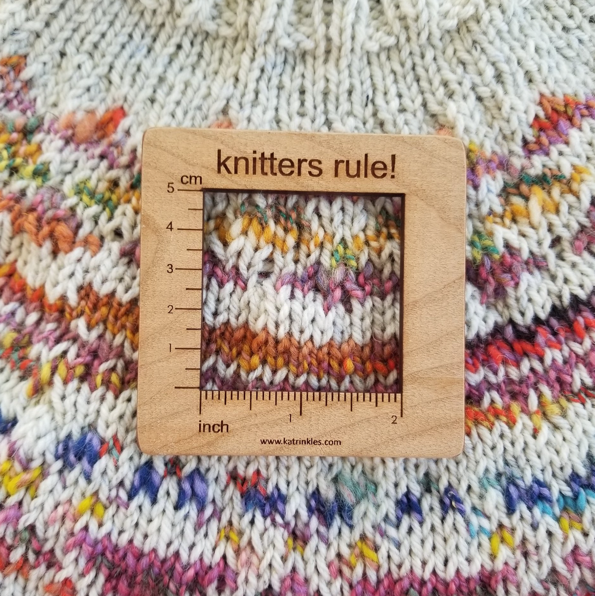 Katrinkles 2" Gauge Swatch Ruler