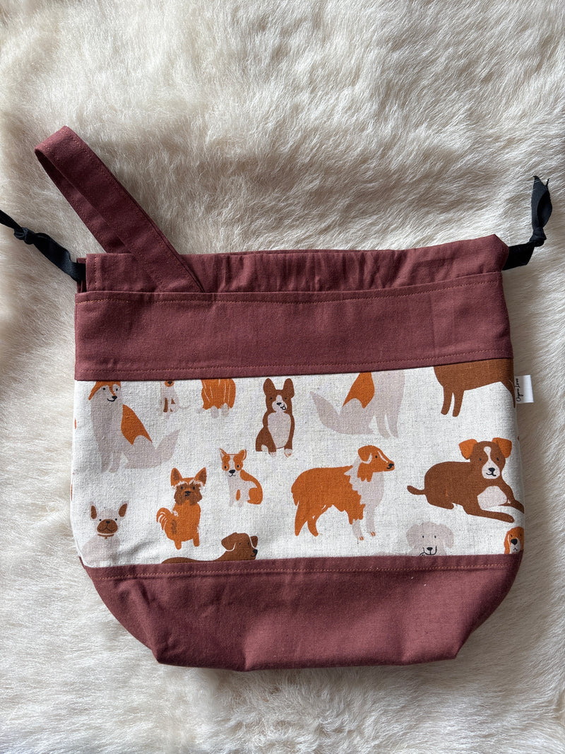 project bag brown dogs/brown trim