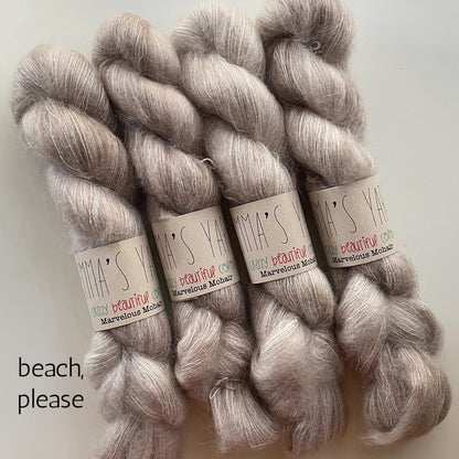 Emma's Yarn laceweight silk mohair yarn beach please