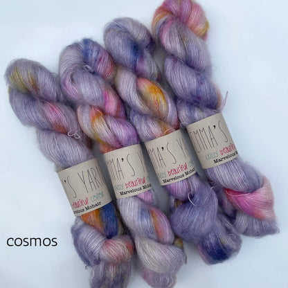 Emma's Yarn laceweight silk mohair yarn, cosmos