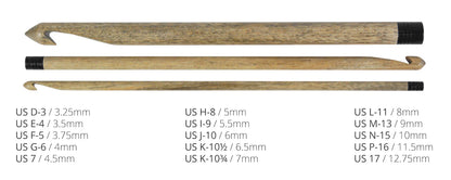 6" Lykke Driftwood Crochet Hooks