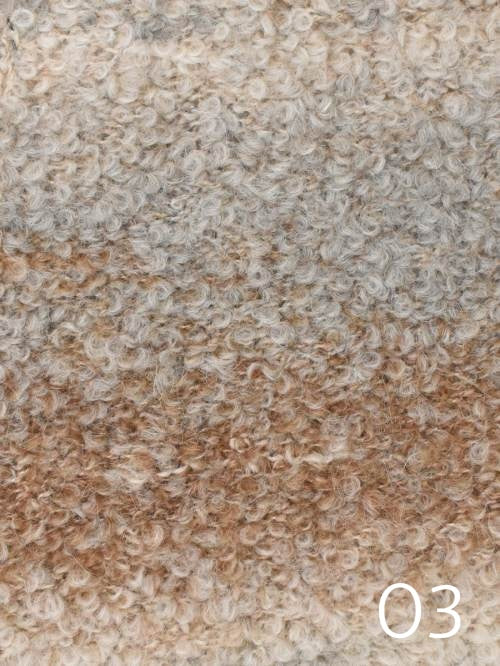 Jody Long Loop Alpaca wool blend boucle yarn in color 03