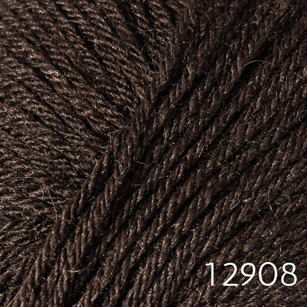 Berroco Biella merino silk mohair yarn in 12908 chocolate