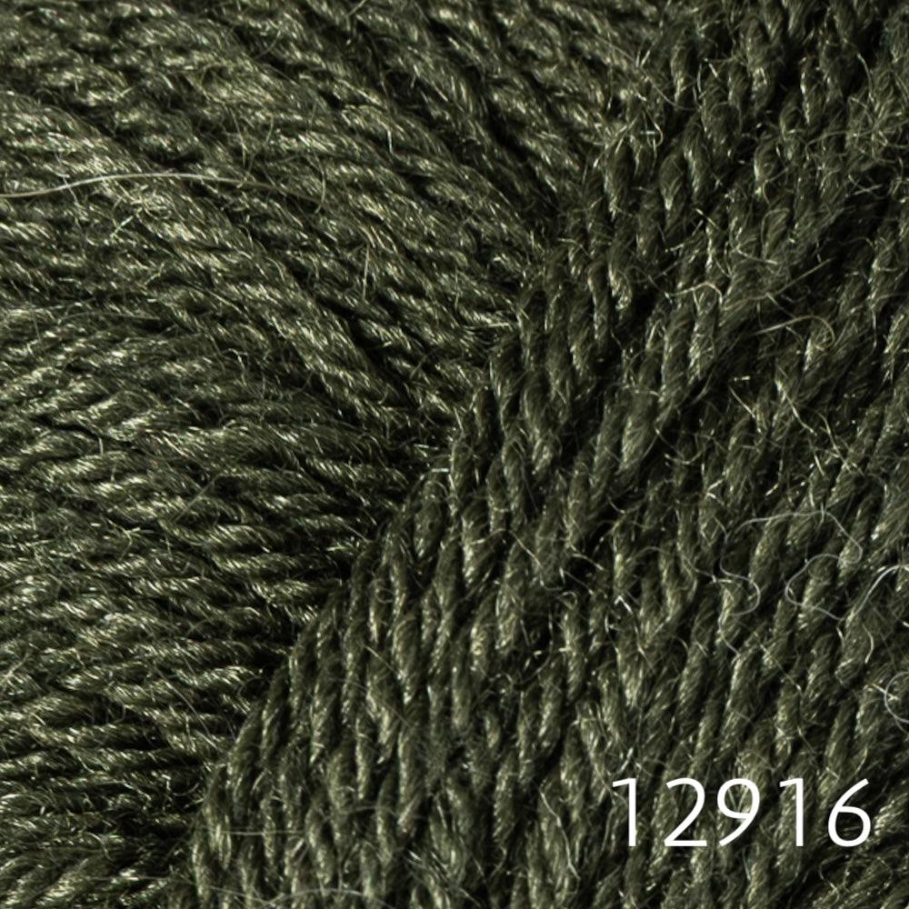 Berroco Biella merino silk mohair yarn in 12916 olive