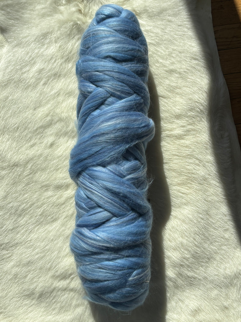 Fine Italian Merino and Silk / sky blue