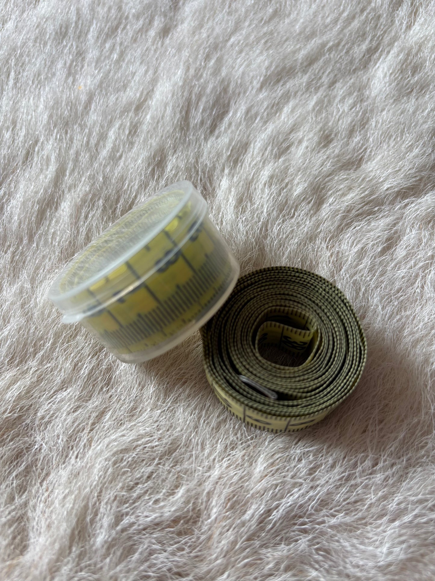 Flexible Tape Measures from Heavenly in yellow. 