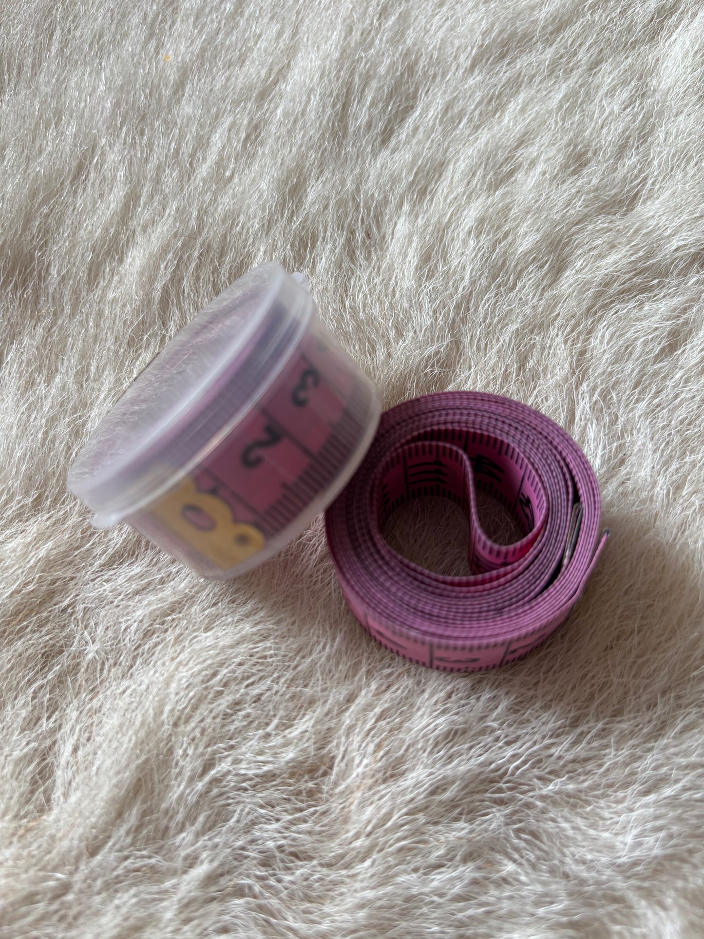Flexible Tape Measures from Heavenly in pink. 