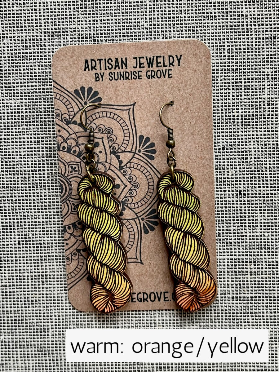 Sunrise Grove Yarn Hank Earrings