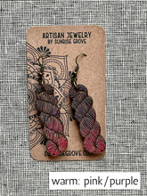 Load image into Gallery viewer, Sunrise Grove Yarn Hank Earrings
