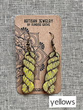 Load image into Gallery viewer, Sunrise Grove Yarn Hank Earrings
