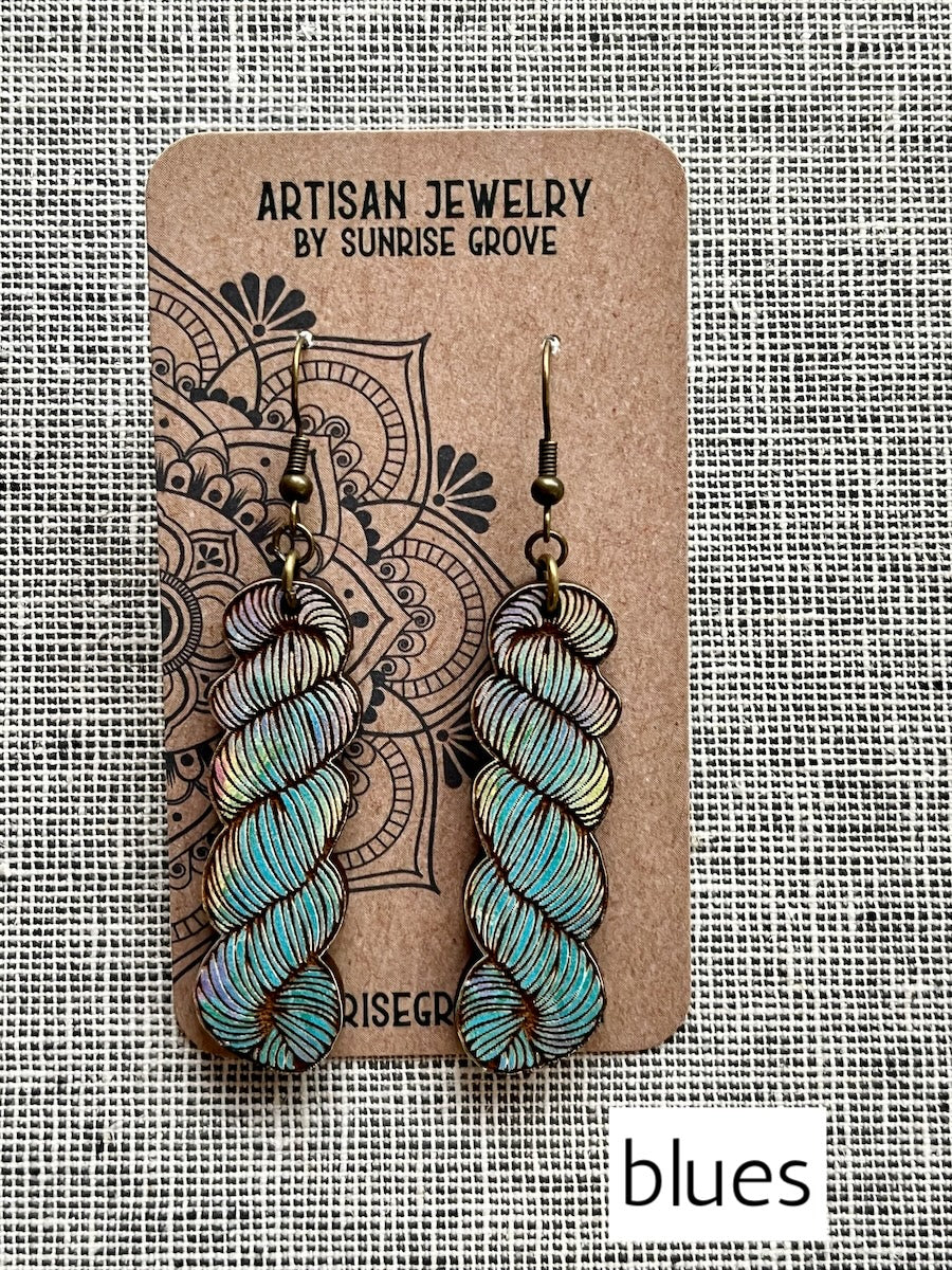 Sunrise Grove Yarn Hank Earrings