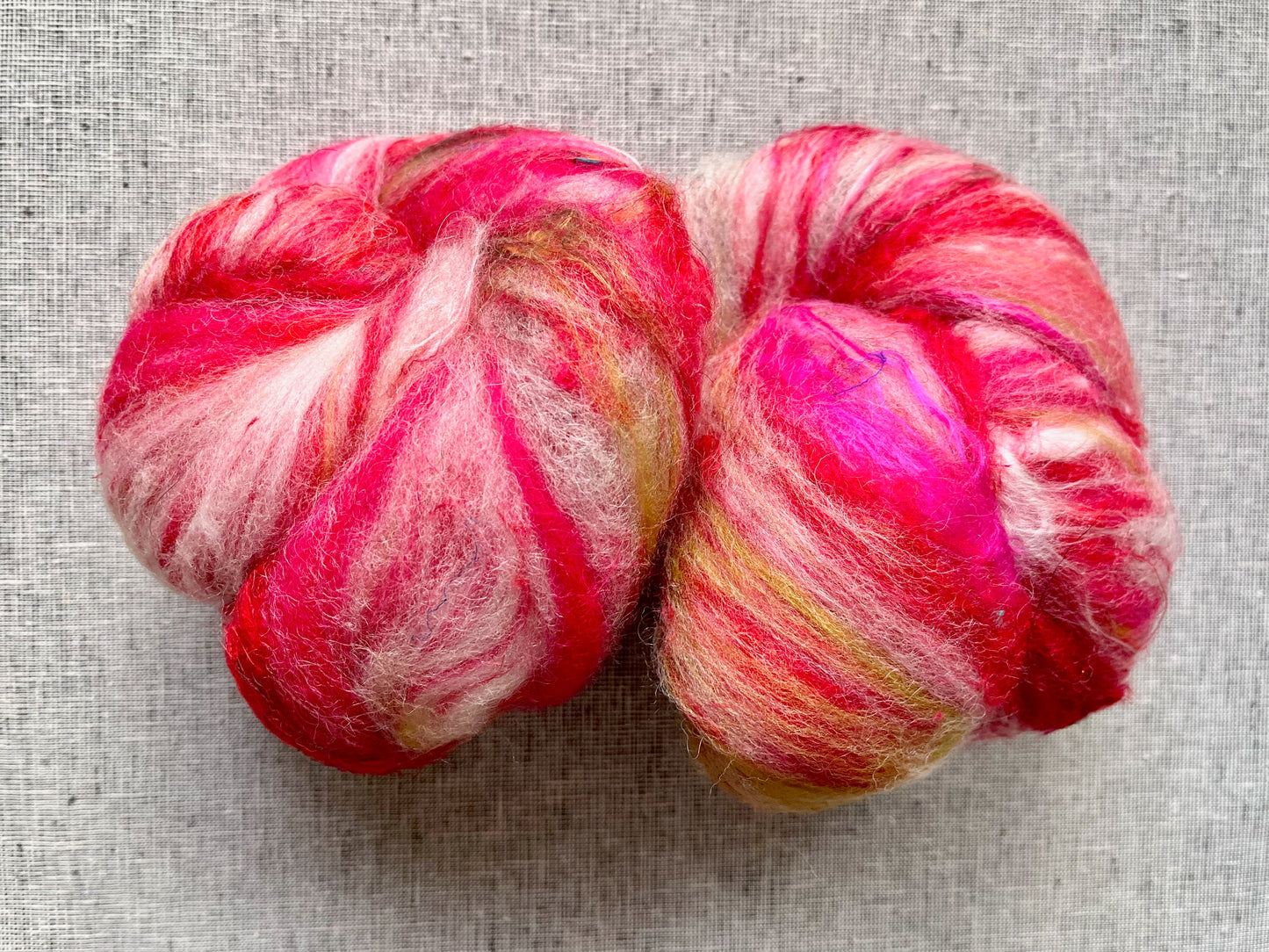 Forage Color Hand Dyed Hand Carded Batts