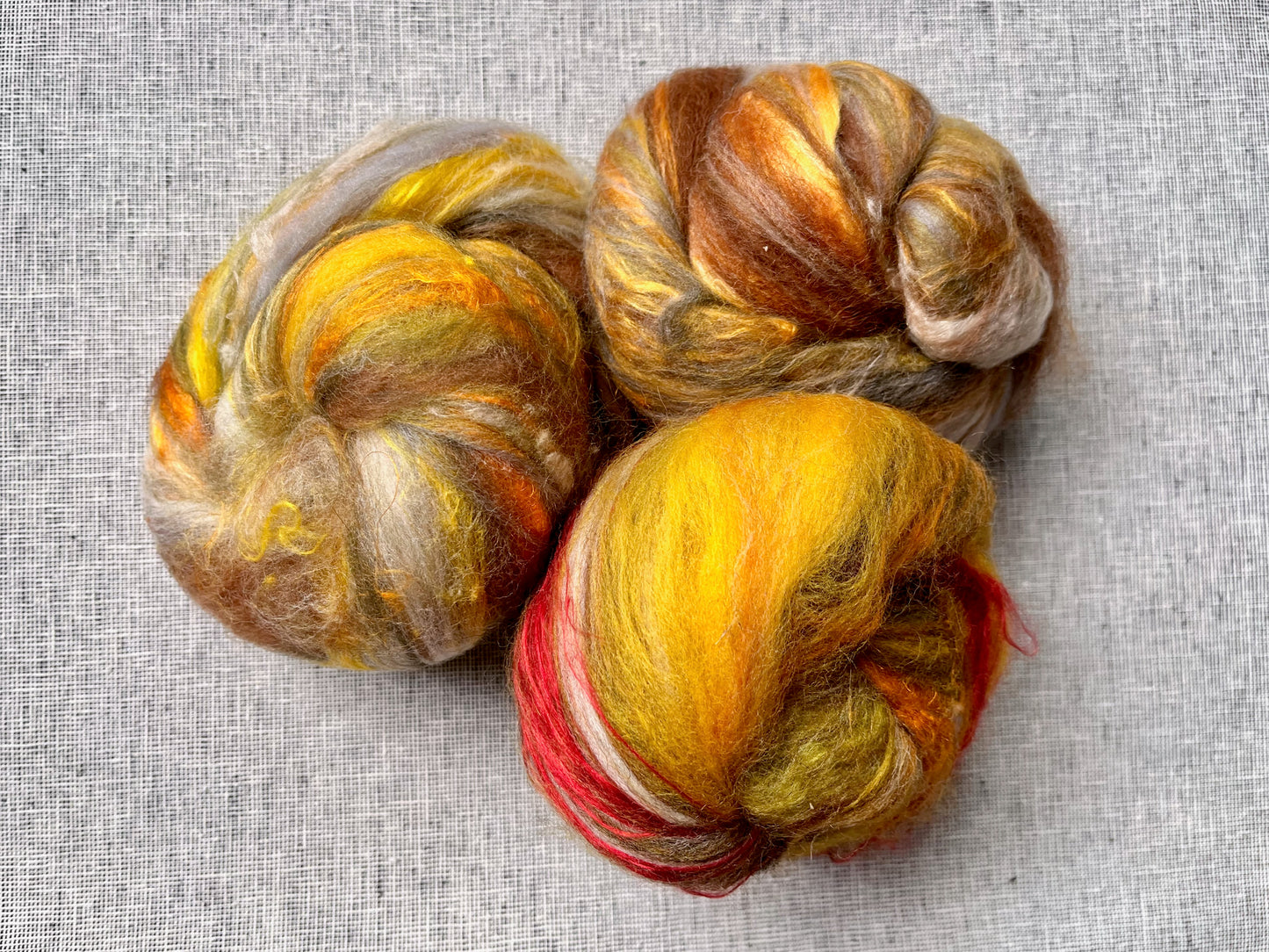 Forage Color Hand Dyed Hand Carded Batts