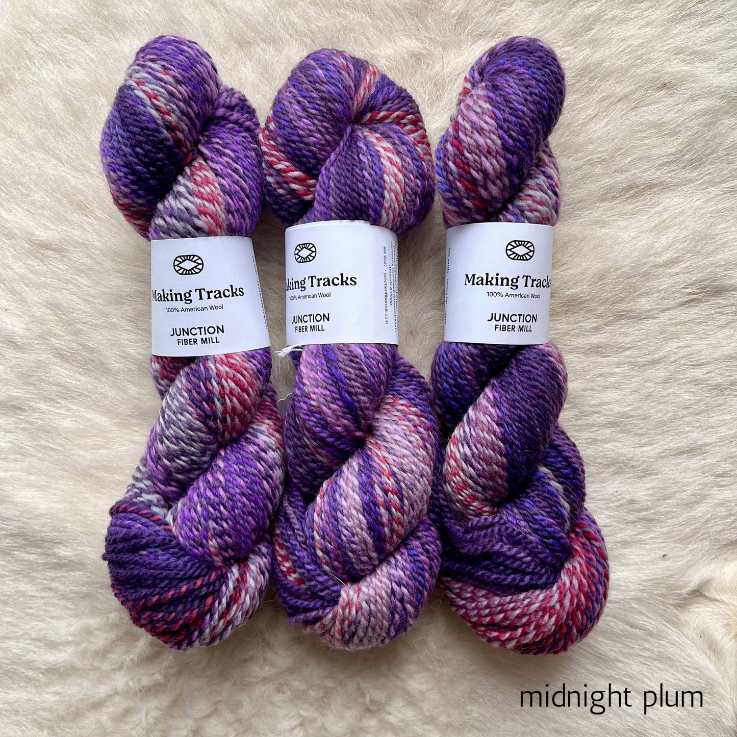 Making Tracks by Junction Fiber Mill (dk/light worsted)