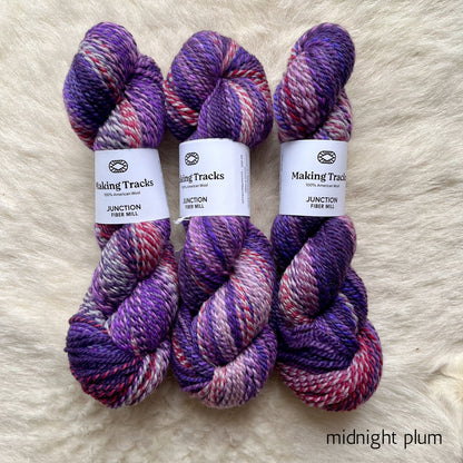 Making Tracks by Junction Fiber Mill (dk/light worsted)