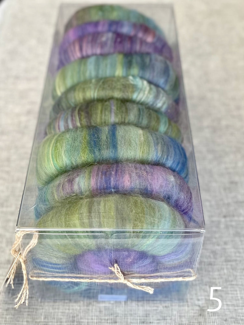 5 purple/green/blue 3.5 oz