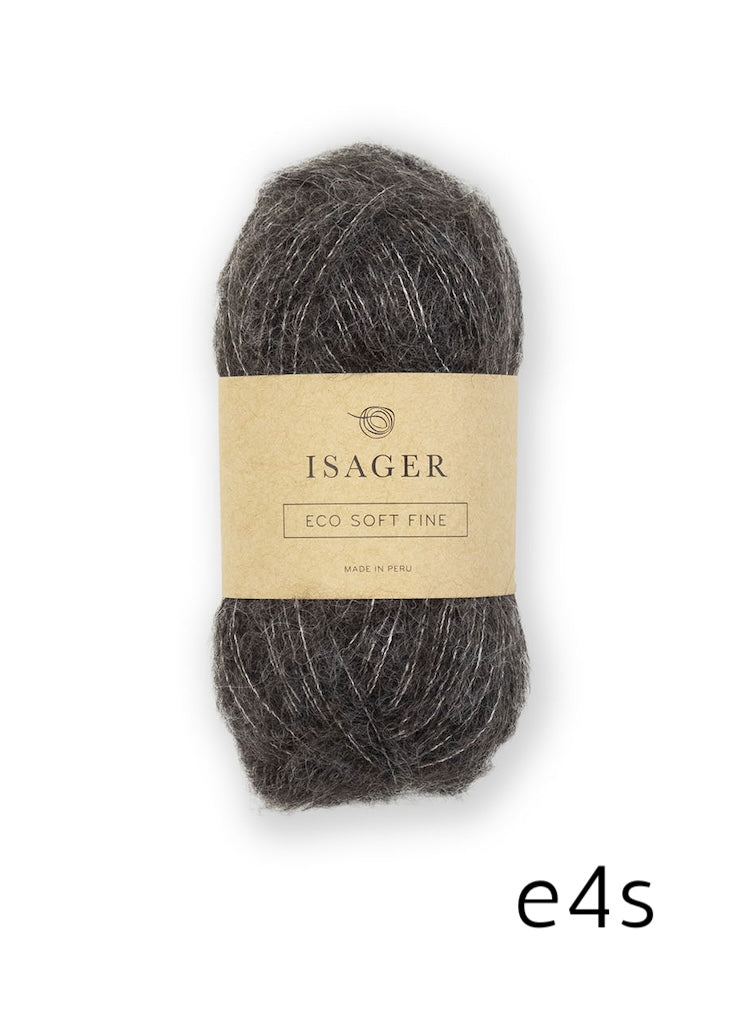 Isager Soft Fine Alpaca Silk Yak Sport weight yarn in color e4s