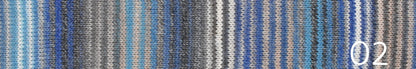 Ella Rae Flux sport weight wool/acrylic self striping yarn in color 02