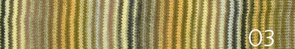 Ella Rae Flux sport weight wool/acrylic self striping yarn in color 03
