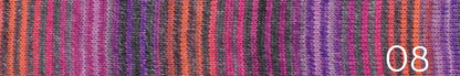 Ella Rae Flux sport weight wool/acrylic self striping yarn in color 08