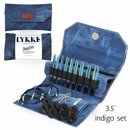 indigo 3.5" standard set (azure denim case) US 3 to US 10.5