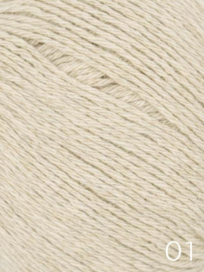 Juniper Moon Farm Piedmont cashmere silk merino yarn in color 01