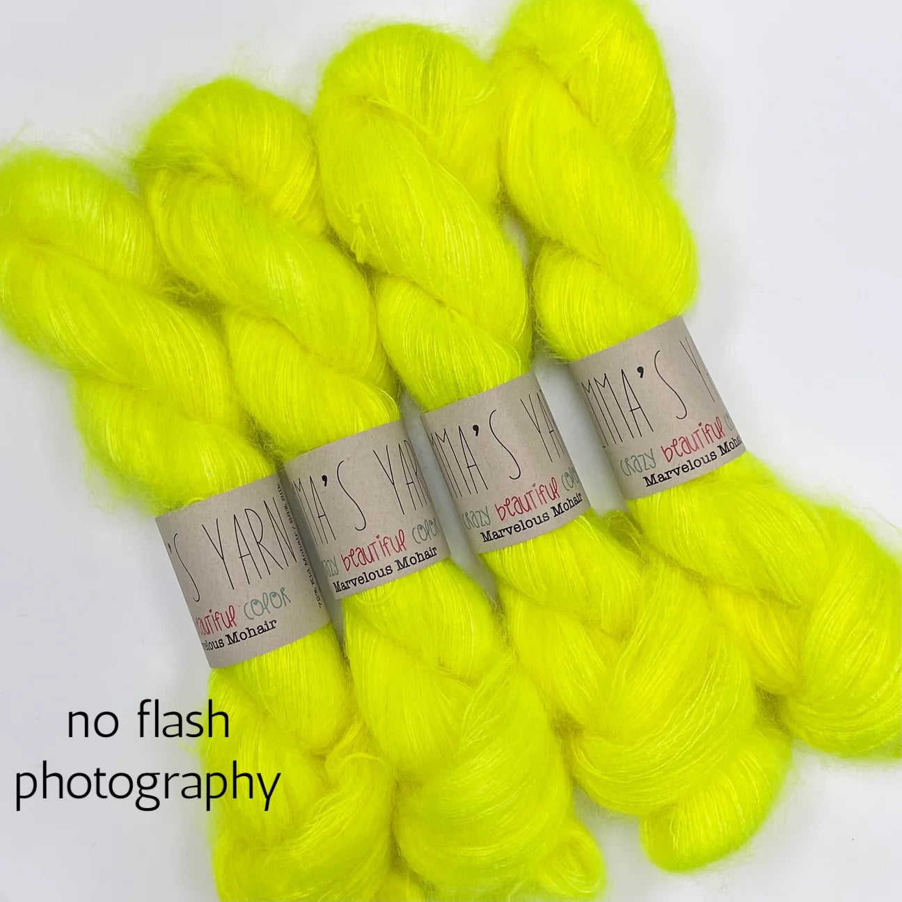 Emma's Yarn laceweight silk mohair yarn, no flash photography